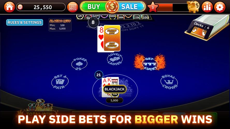 Blazing Bets Blackjack 21 スクリーンショット 1