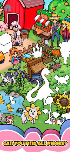 Sticker book & coloring puzzle Captura de tela 1