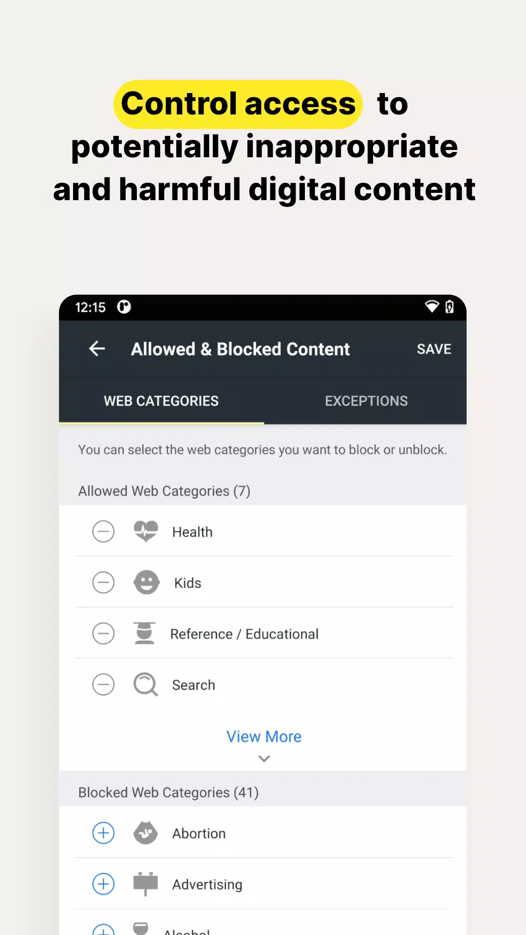Norton Family Parental Control Screenshot 1
