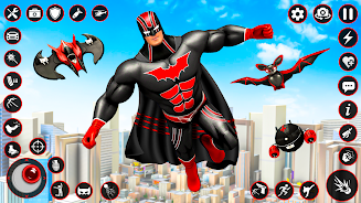 Bat Hero Dark Crime City Game Capture d'écran 1