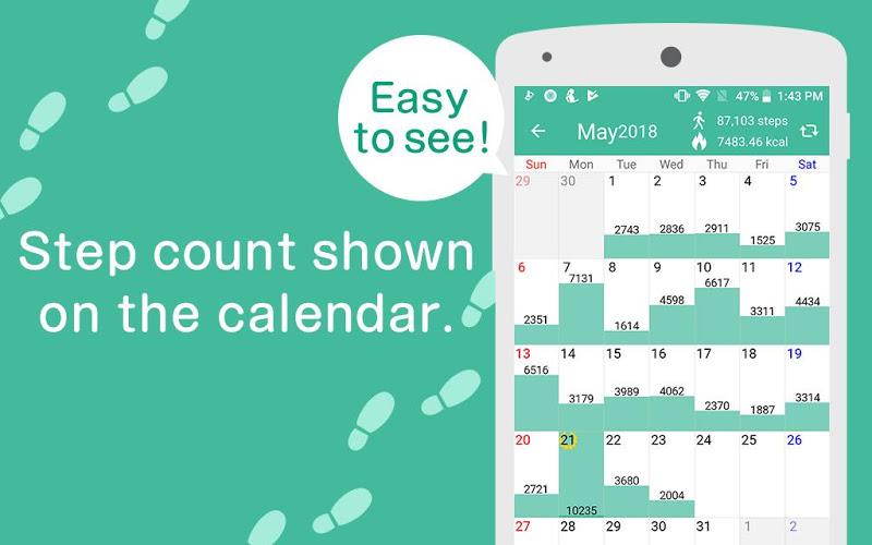 歩数計 持って歩くだけ簡単シンプルなアプリ スクリーンショット 1