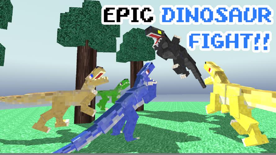 Blocky Dino Park Raptor Attack Скриншот 3