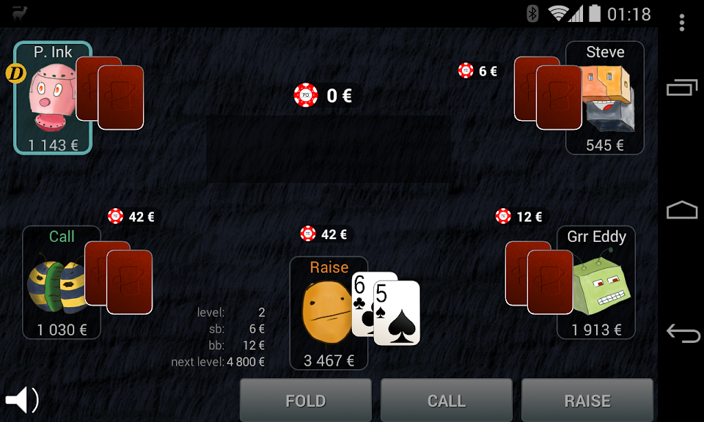 Bots Don't Bluff Offline Poker Schermafbeelding 1