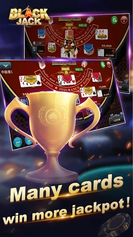 Blackjack 21-Free online poker game-jackpot casino Ekran Görüntüsü 1